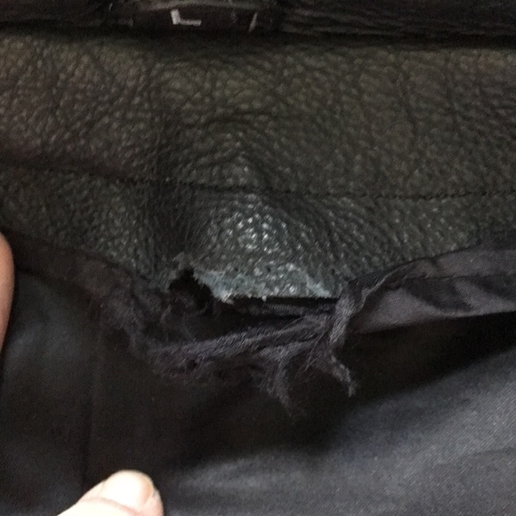 VINTAGE BLACK LEATHER WITH FRINGE - Picture 8 of 8